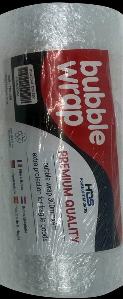 House Of Stationers Bubble Wrap 300Mmx4M