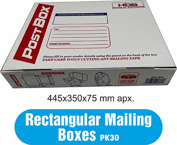 [R2118697] Hos Rectangular Mailing Boxes (30pc)