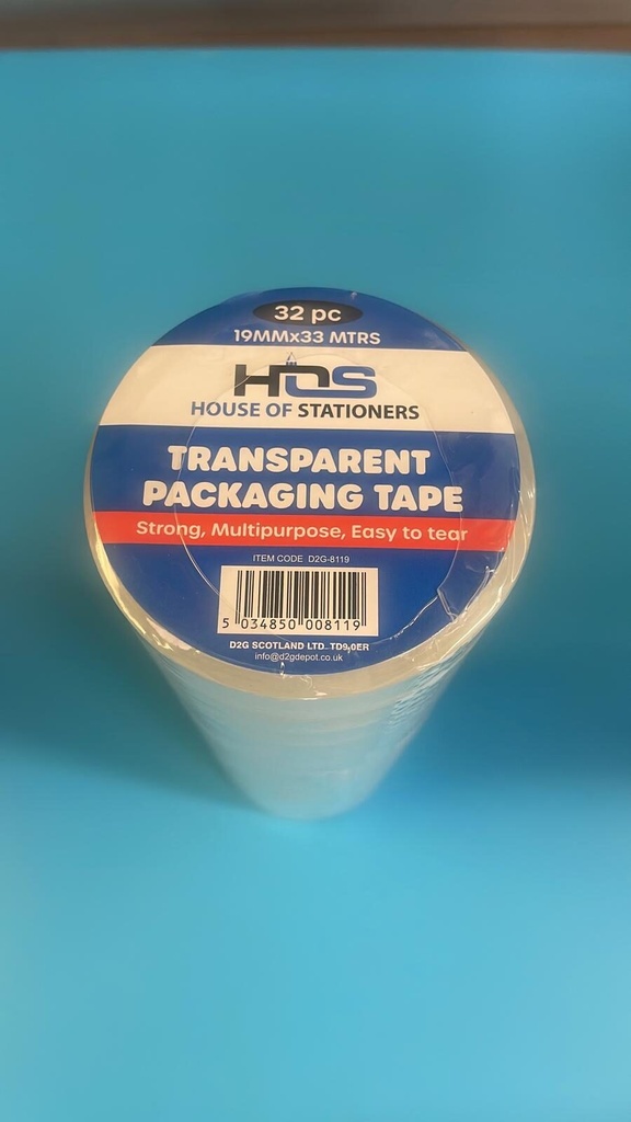 Hos Clear Packaging Tape 19Mmx33M(32Pc)