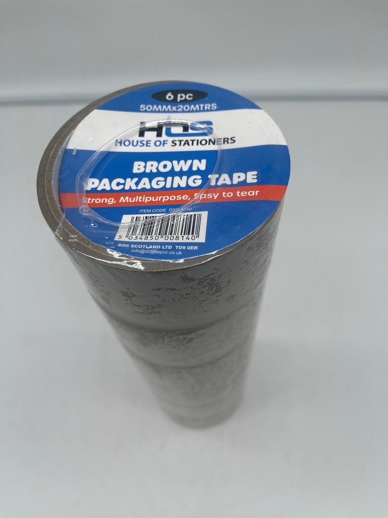 [R2118849] Hos 6Pk 50Mmx20M Brown Packaging Tape