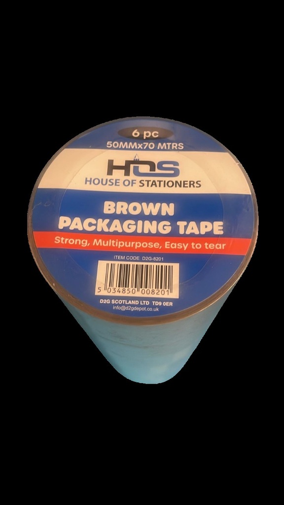 Hos 6Pk Brown Packaging Tape 50Mmx70M