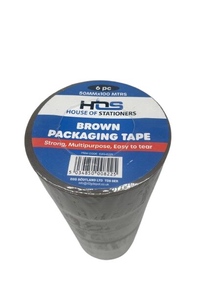 [R2118857] Hos 6Pk 50Mmx100M Brown Packaging Tape