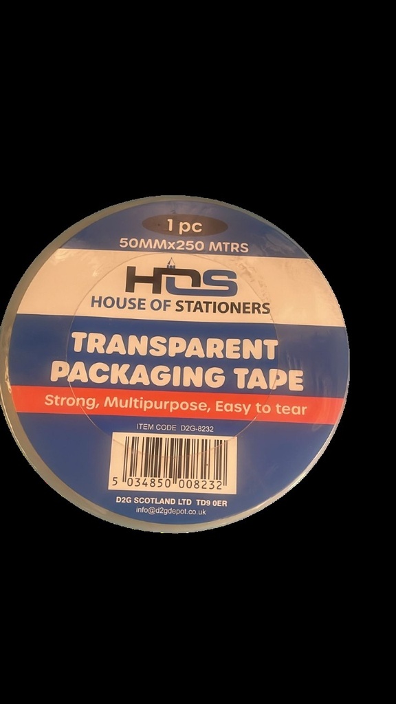 Hos Clear Packaging Tape 50Mmx250Mtrs