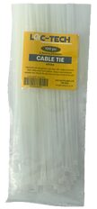 Loc-Tech 100Pc 2.5*200Mm Cable Tie White