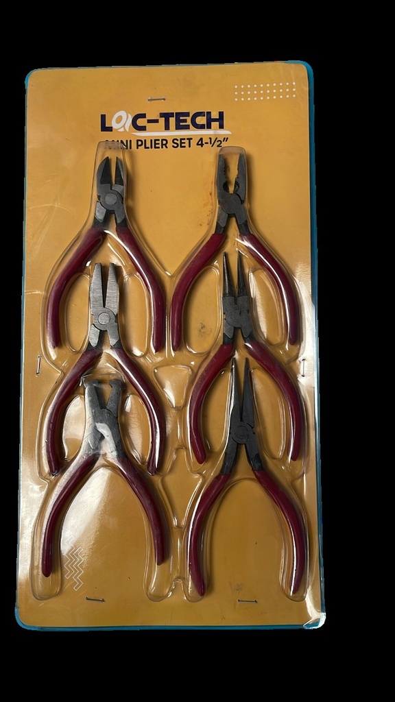 [R2119317] Loc-Tech Mini Pliers Set 4-1/2" ( 6Pcs)