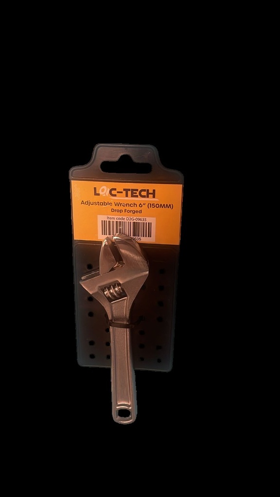 Loc-Tech 6" Adjustable Wrench Drop Forged, Chrome Plated