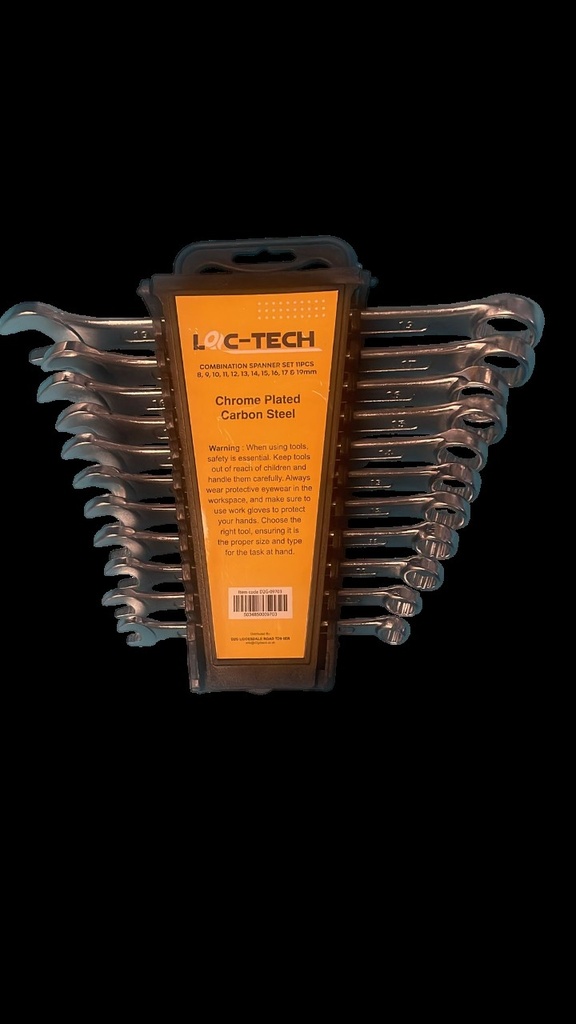 [R2119321] Loc-Tech 11Pc Combination Spanner Set Ch Plated C/Steel