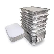 Better Options Aluminum Foil 100Pcs  24X24Cm Containers With Lid