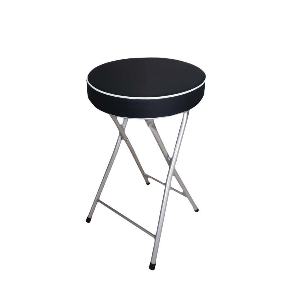 D2G-Padded Black Round Stool Junior