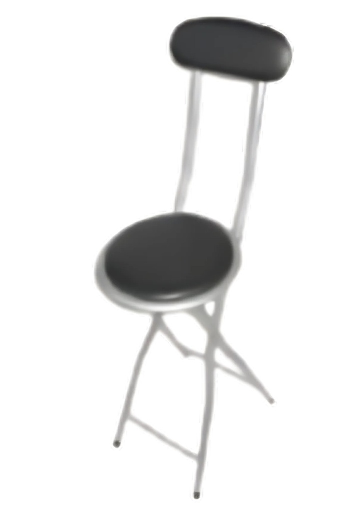 D2G- Pvc Padded  Bar Chair Black