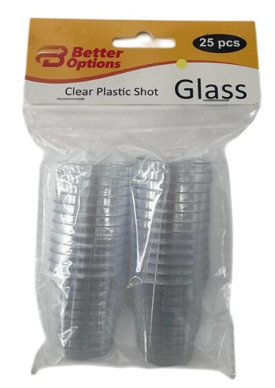 [R2119588] Better Option Clear Plastic Shot 25Pcs
