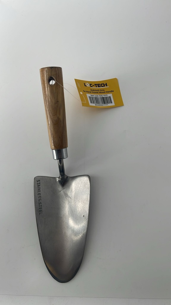 Loc-Tech Stainless Steel  Hand Trowel Wooden Handle