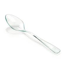Better Options Heavy Duty Reusable 50Pc Clear Plastic Tea Spoons