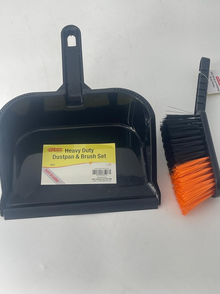Better Options Heavy Duty Dustpan & Brush Set(Soft Bristles)