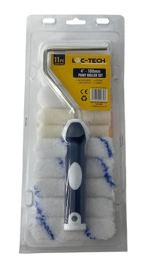 [R2119569] Loc-Tech 4" -100Mm Paint Roller Set 11Pc