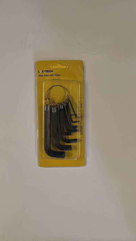 Loc-Tech 10Pc Hex Key Set & Keyring