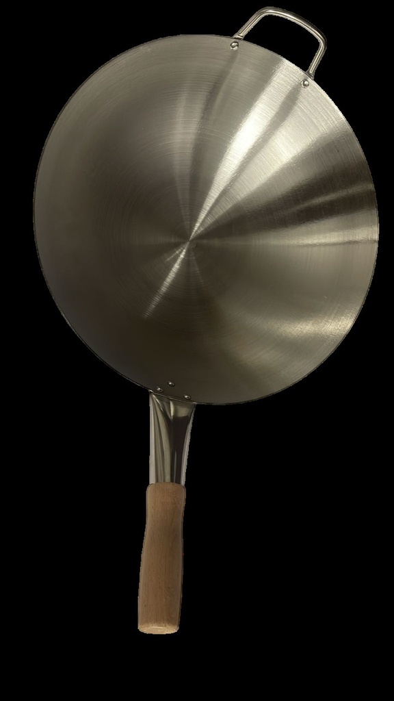 Wok 36Cm Wooden Grip