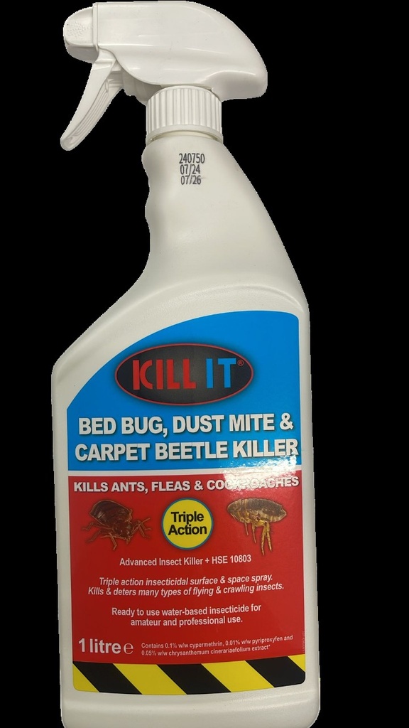 Kill It  Bedbug, Dust Mite And Carpet Beetle Killer  1Ltr