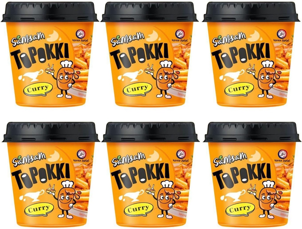 [RSE8685] Snacks Topokki Korean Rice Cake Curry NPM 120g 6PK(ZERO VAT )