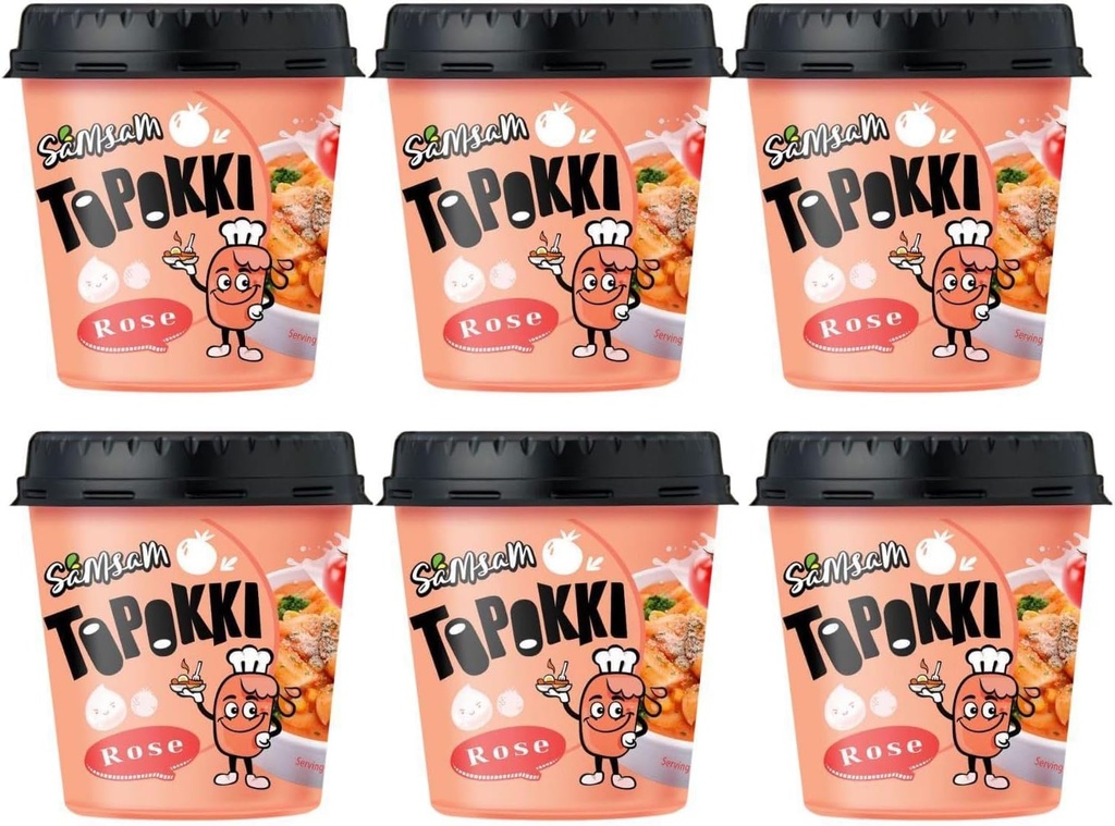 [RSE8691] Snacks Topokki Korean Rice Cake Rose NPM 120g 6PK(ZERO VAT )
