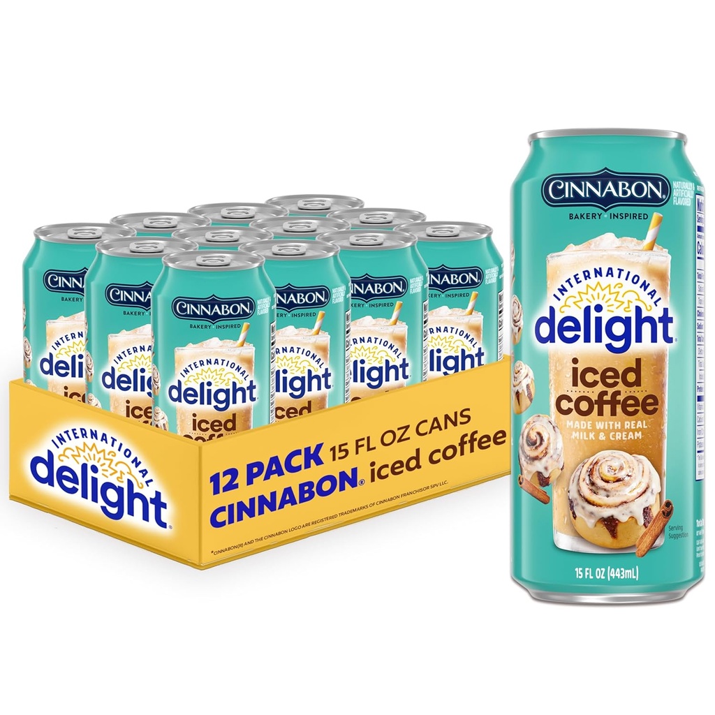 [RSE9000] International Delight Iced Coffee Cinnabon NPM 443ml 12PK(ZERO VAT )