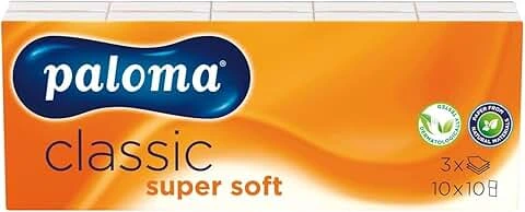 [R36024] Paloma 10Pk X 10 3Ply Pocket Tissues
