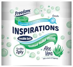 [R157065] Freedom Inspiration 2 Ply Soft Aloe Toilet Paper 4Pk X10