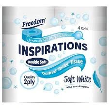 [R10359] Freedom Inspirations 2 Ply Soft White
Toilet Paper 4Pk X 10