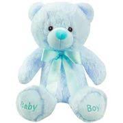 [R204154] 8" /20Cm Sitting Baby Boy Blue Bear