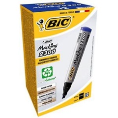Bic Blue Permanent Markers Box Of 12