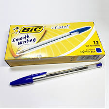 [R161131] Bic Cristal Ball Point Pens 1.0Mm - Blue Box of 12