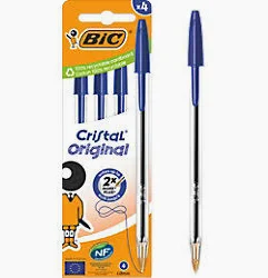 [R2121046] Bic Pens Cristal 4Pk Blue Box of 10