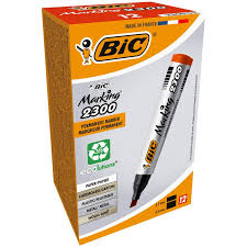 [R112381] Bic Red Permanent Markers Box Of 12