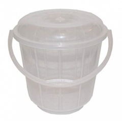 Plastic 3Ltrs Clear Bucket With Lid