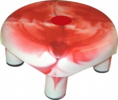 Plastic Double Colour Stool Assorted Colours