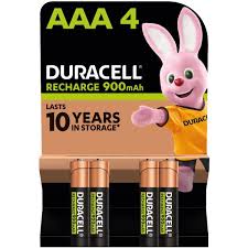 Duracell Plus AAA Pk4 Recharageble Battery 900MAH - 81364750