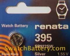[R41762] Renata 395 Watch Batteries (Also For 399 or SR927SW) 10pc