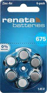 [R41771] Renata ZA675 6pk Hearing Aid Battery