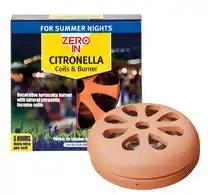 [R179062] Zero In Citronella Burner And 6 Coil Pack _x000D_