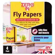 [R94779] Zero In Fly Papers 4Pk (
