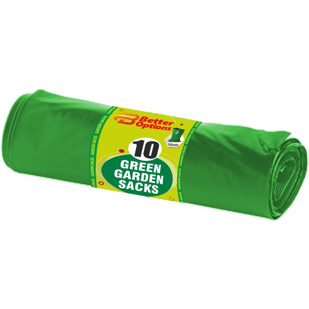 [R2113116] Better Options 10 Heavy Duty Garden Green Sacks