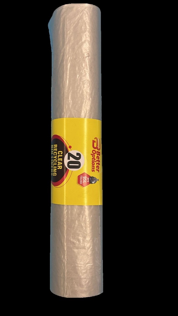 [R2113729] Better Options Clear Recycling Refuse Sacks 736Mm X 965Mm 20Pk