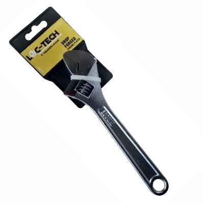 Loc-Tech 8" Adjustable Wrench Drop Forged, Chrome Plated