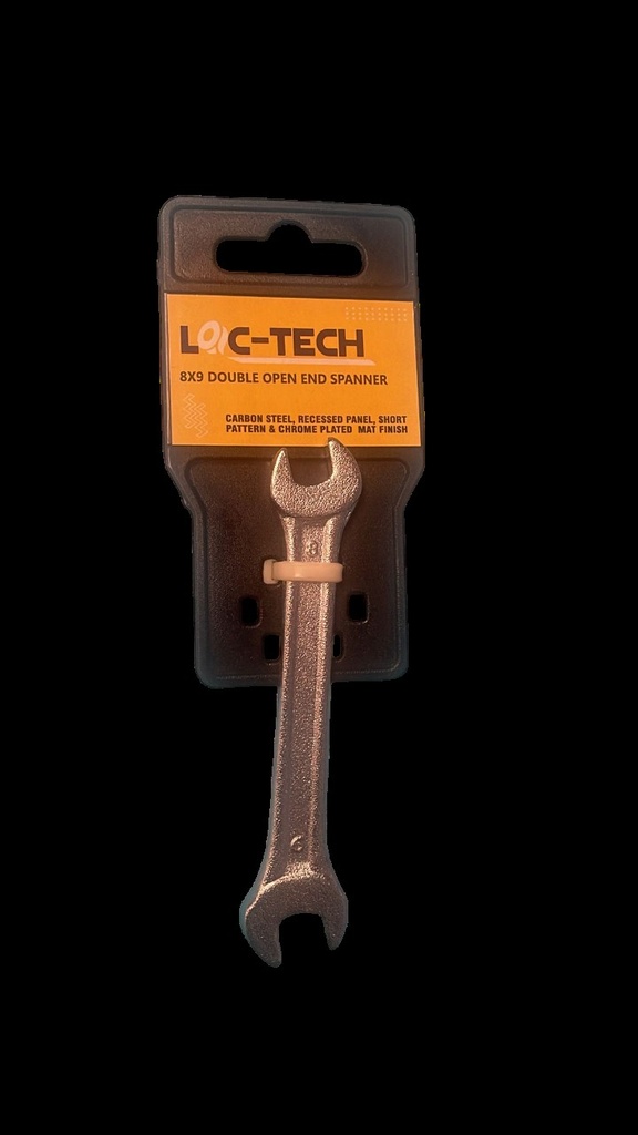 Loc-Tech 8X9 Double Open End Spanner Forged Carbon Steel