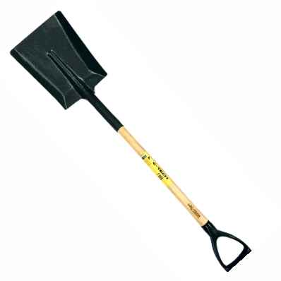 Loc-Tech Square Mouth Shovel Wood Handle ( Steel Fabricated Head)