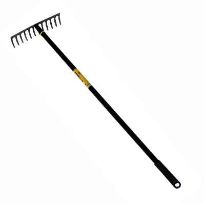 [R2113384] Loc-Tech Garden Rake 12T Steel Handle