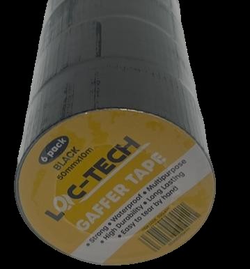 Loc-Tech Gaffer Tape-Black 50Mmx10M(6Pc)